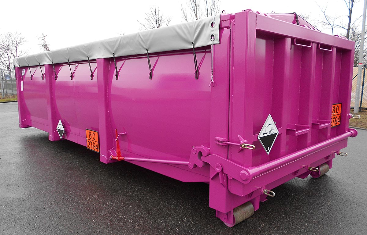 Alustahl Containertechnik - Gefahrgutcontainer für Altakkutransport