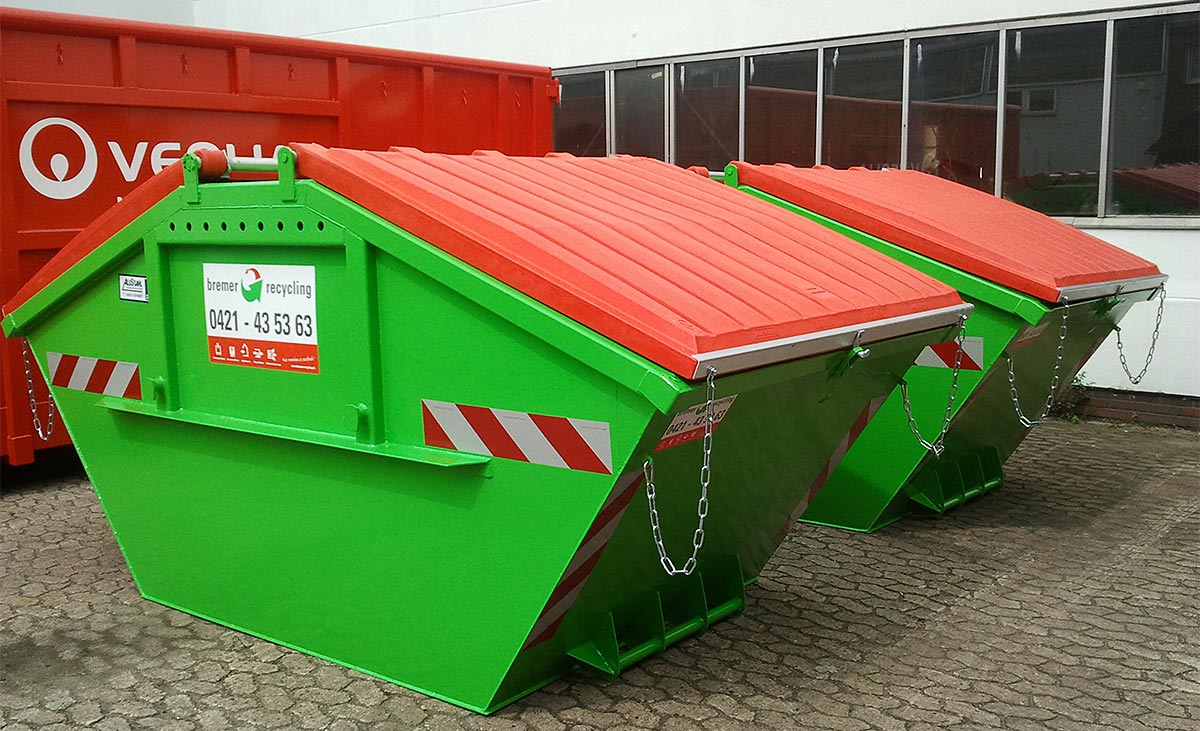 Alustahl Containertechnik - Absetzcontainer mit Deckel